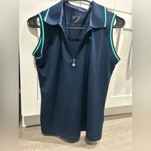 Aubrion Navy Sleeveless Women's Top